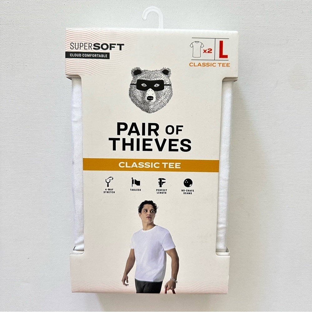 Pair of Thieves White Classic Tee Men's Undershirt Size L